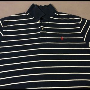 Ralph Lauren Navy Striped Polo